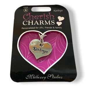 Cherish‎ Charms KATHRYN Name Bracelet Charm Silvertone Silver Tone NEW